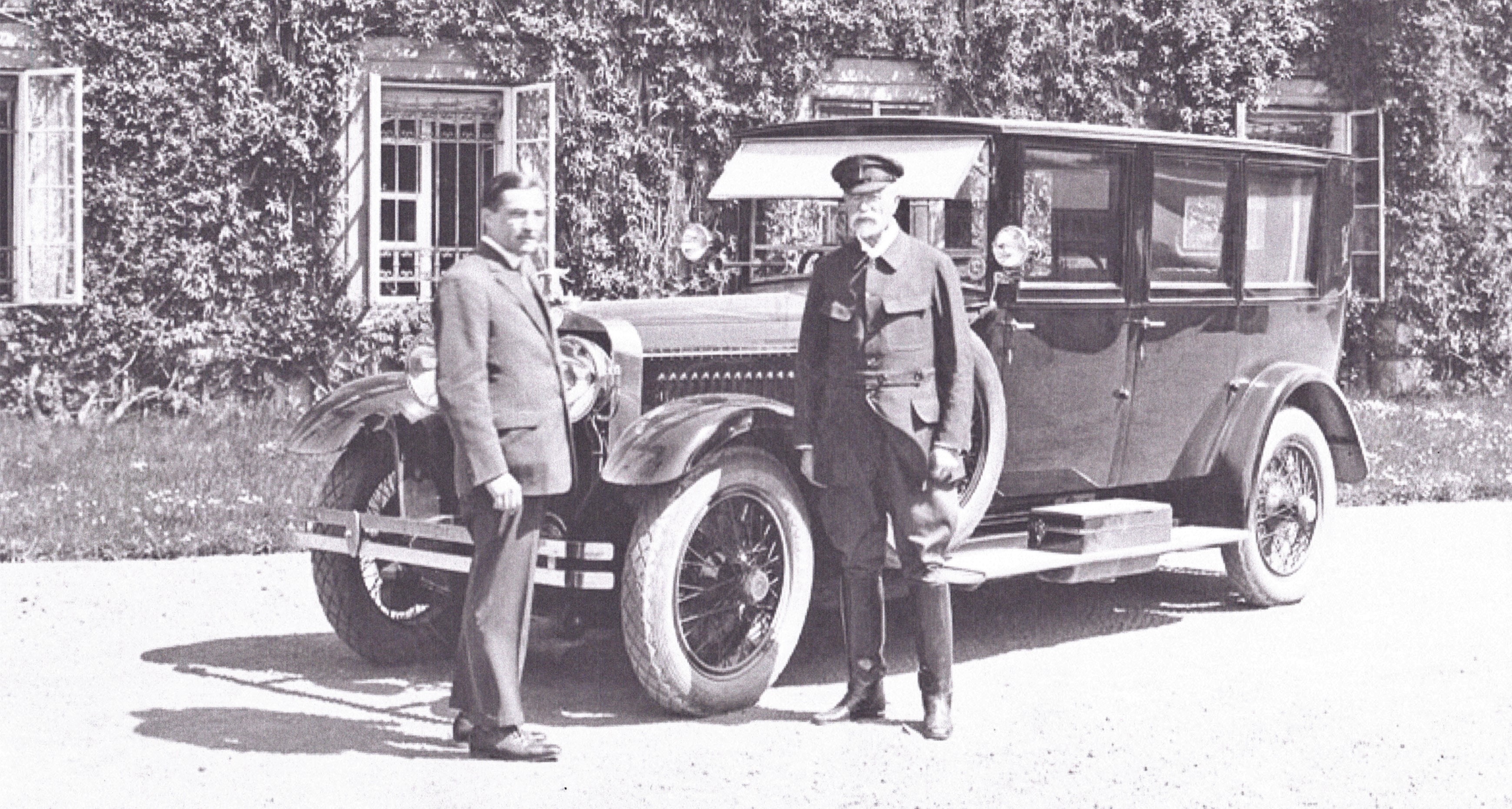 T.G.Masaryk u automobilu A.Švehly 